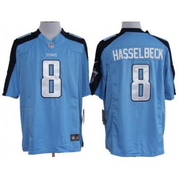 Nike Tennessee Titans #8 Matt Hasselbeck Light Blue Game Jersey