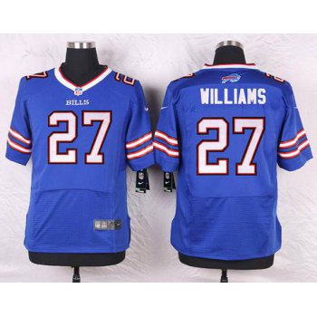 Men's Buffalo Bills #27 Duke Williams Royal Blue Team Color NFL Nike Elite Jersey
