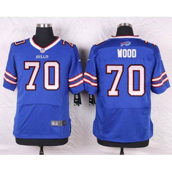 Men's Buffalo Bills #70 Eric Wood Royal Blue Team Color NFL Nike Elite Jersey