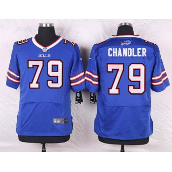 Men's Buffalo Bills #79 Tyson Chandler Royal Blue Team Color NFL Nike Elite Jersey