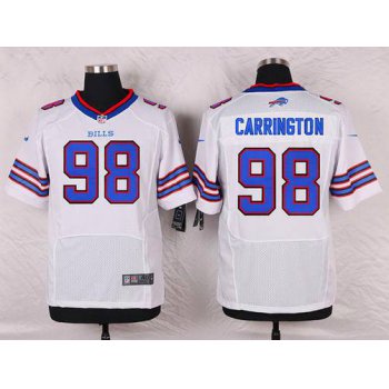 Men's Buffalo Bills #98 Alex Carrington White Road NFL Nike Elite Jersey
