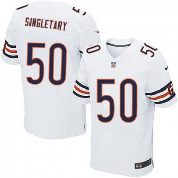 Men's Chicago Bears #50 Mike Singletary White Retired Player NFL Nike Elite Jersey