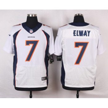 Men's Denver Broncos #7 John Elway White Retired Player NFL Nike Elite Jersey