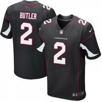 Men's Arizona Cardinals #2 Drew Butler Black Alternate NFL Nike Elite Jersey