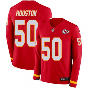 Nike Chiefs 50 Justin Houston Red Team Color Men's Stitched NFL Limited Therma Long Sleeve Jersey