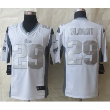 Nike New England Patriots #29 LeGarrette Blount Platinum White Limited Jersey
