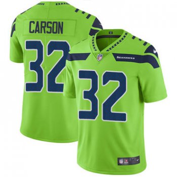 Nike Seahawks 32 Chris Carson Green Men's Stitched NFL Limited Rush Jersey