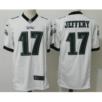 Men's Philadelphia Eagles #17 Alshon Jeffery White Road Stitched NFL Nike Game Jersey