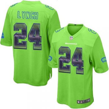 Nike Seahawks #24 Marshawn Lynch Green Alternate Men's Stitched NFL Limited Strobe Jersey