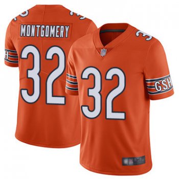 Bears #32 David Montgomery Orange Men's Stitched Football Limited Rush Jersey