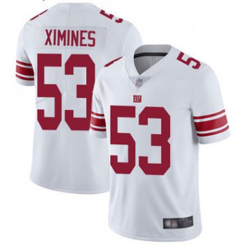 Giants #53 Oshane Ximines White Men's Stitched Football Vapor Untouchable Limited Jersey