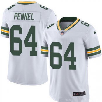 Men's Green Bay Packers #64 Mike Pennel White 2016 Color Rush Stitched NFL Nike Limited Jersey