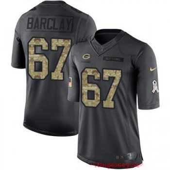Men's Green Bay Packers #67 Don Barclay Black Anthracite 2016 Salute To Service Stitched NFL Nike Limited Jersey