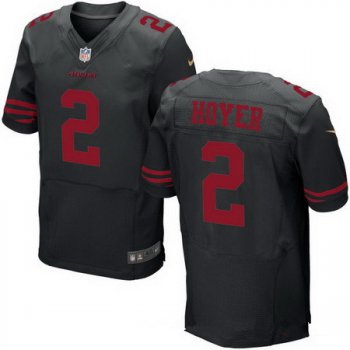 Men's San Francisco 49ers #2 Brian Hoyer Black Alternate Stitched NFL Nike Elite Jersey