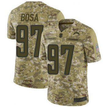 Chargers #97 Joey Bosa Camo Men's Stitched Football Limited 2018 Salute To Service Jersey