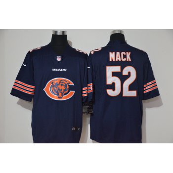 Men's Chicago Bears #52 Khalil Mack Navy Blue 2020 Big Logo Vapor Untouchable Stitched NFL Nike Fashion Limited Jersey