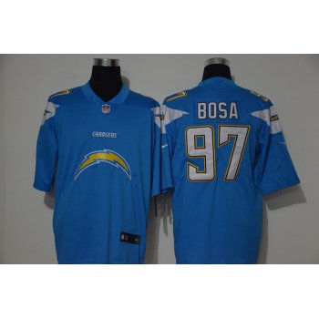 Men's Los Angeles Chargers #97 Joey Bosa Light Blue 2020 Big Logo Vapor Untouchable Stitched NFL Nike Fashion Limited Jersey