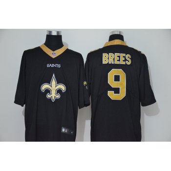 Men's New Orleans Saints #9 Drew Brees Black 2020 Big Logo Vapor Untouchable Stitched NFL Nike Fashion Limited Jersey