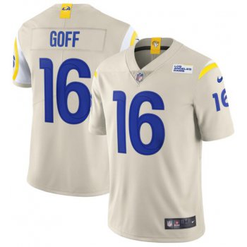 Nike Los Angeles Rams #16 Jared Goff Bone 2020 New Vapor Untouchable Limited Jersey