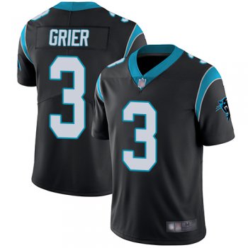 Panthers #3 Will Grier Black Team Color Men's Stitched Football Vapor Untouchable Limited Jersey