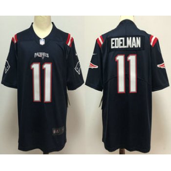 Men's New England Patriots #11 Julian Edelman Navy Blue 2020 Color Rush Stitched NFL Nike Limited Jersey