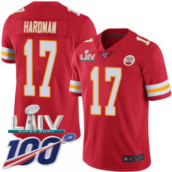 Nike Chiefs #17 Mecole Hardman Red Super Bowl LIV 2020 Team Color Youth Stitched NFL 100th Season Vapor Untouchable Limited Jersey