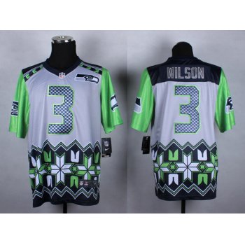 Nike Seattle Seahawks #3 Russell Wilson 2015 Noble Fashion Elite Jersey