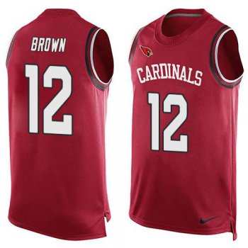 Men's Arizona Cardinals #12 John Brown Red Hot Pressing Player Name & Number Nike NFL Tank Top Jersey