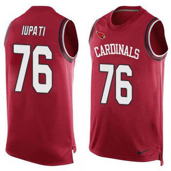 Men's Arizona Cardinals #76 Mike Iupati Red Hot Pressing Player Name & Number Nike NFL Tank Top Jersey