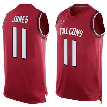 Men's Atlanta Falcons #11 Julio Jones Red Hot Pressing Player Name & Number Nike NFL Tank Top Jersey