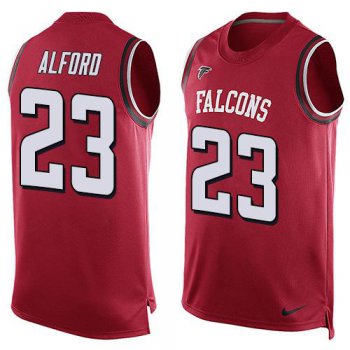 Men's Atlanta Falcons #23 Robert Alford Red Hot Pressing Player Name & Number Nike NFL Tank Top Jersey