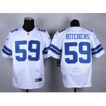 Nike Dallas Cowboys #59 Anthony Hitchens White Elite Jersey
