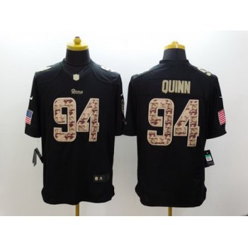 Nike St. Louis Rams #94 Robert Quinn Salute to Service Black Limited Jersey