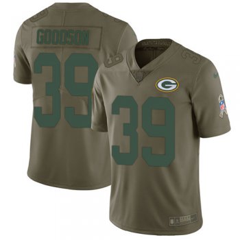 Nike Green Bay Packers #39 Demetri Goodson Olive Men's Stitched NFL Limited 2017 Salute To Service Jersey