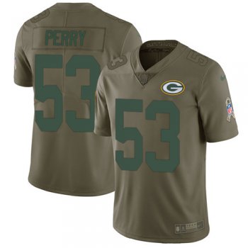 Nike Green Bay Packers #53 Nick Perry Olive Men's Stitched NFL Limited 2017 Salute To Service Jersey