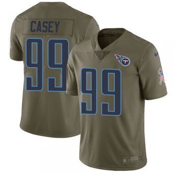 Nike Tennessee Titans #99 Jurrell Casey Olive Men's Stitched NFL Limited 2017 Salute to Service Jersey