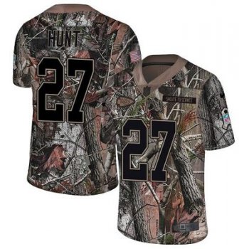Nike Chiefs #27 Kareem Hunt Camo Men's Stitched NFL Limited Rush Realtree Jersey