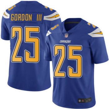 Chargers #25 Melvin Gordon III Electric Blue Men's Stitched Football Limited Rush Jersey