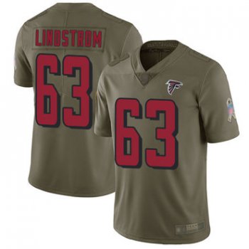 Falcons #63 Chris Lindstrom Olive Men's Stitched Football Limited 2017 Salute To Service Jersey