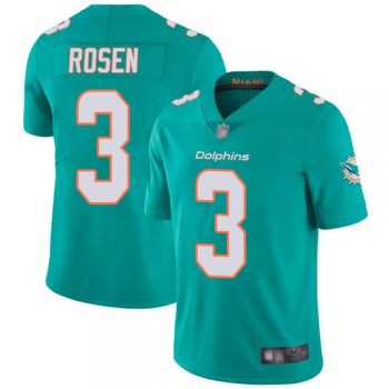 Dolphins #3 Josh Rosen Aqua Green Team Color Men's Stitched Football Vapor Untouchable Limited Jersey