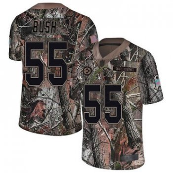 Steelers #55 Devin Bush Camo Men's Stitched Football Limited Rush Realtree Jersey