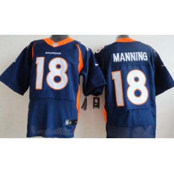 Nike Denver Broncos #18 Peyton Manning 2013 Blue Elite Jersey