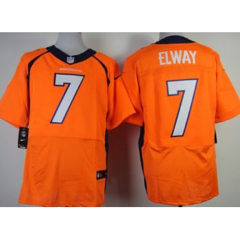 Nike Denver Broncos #7 John Elway 2013 Orange Elite Jersey