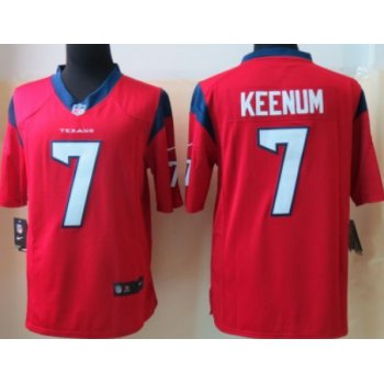 Nike Houston Texans #7 Case Keenum Red Limited Jersey