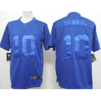 Nike New York Giants #10 Eli Manning Drenched Limited Blue Jersey