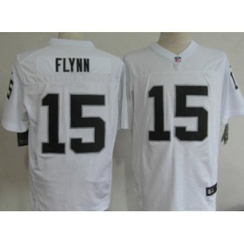 Nike Oakland Raiders #15 Matt Flynn White Elite Jersey