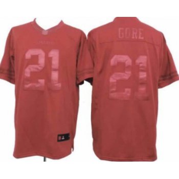 Nike San Francisco 49ers #21 Frank Gore Drenched Limited Red Jersey