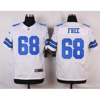 Men's Dallas Cowboys #68 Doug Free White Road NFL Nike Elite Jersey