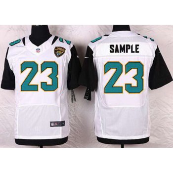 Men's Jacksonville Jaguars #23 Ames Sample White Road NFL Nike Elite Jersey