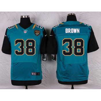 Men's Jacksonville Jaguars #38 Sergio Brown Teal Green Alternate NFL Nike Elite Jersey